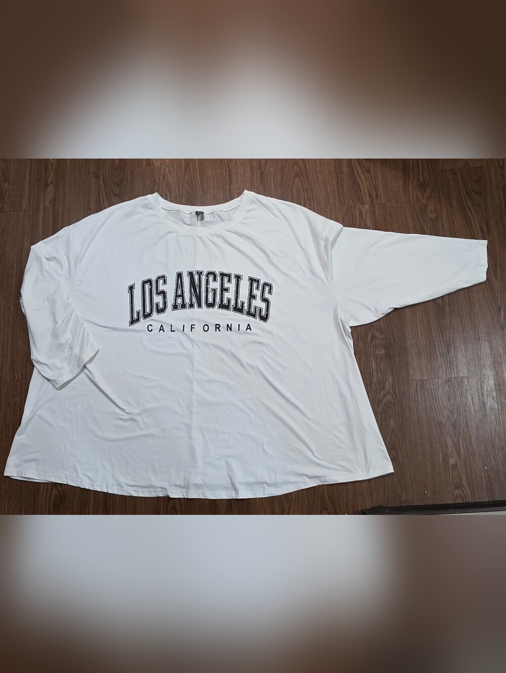 💢4For$20 SHEIN White Los Angeles California Graphic Tee 1/2 Sleeve Sz 32/34